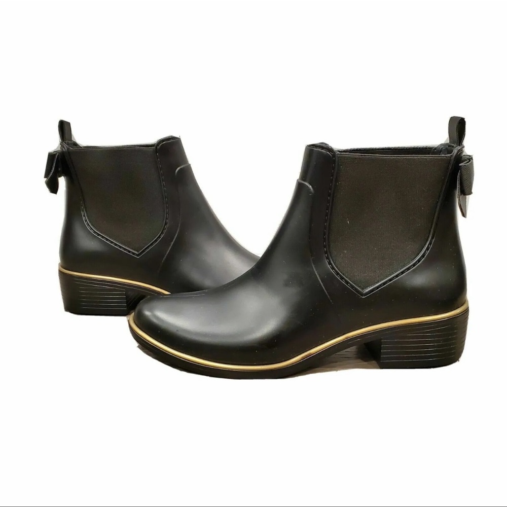 Kate Spade New York Sally Black Rain Ankle Bow Boots Women's Size 6,7,8 - Picture 8 of 12